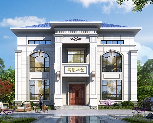 AT2898兩層半復式客廳新中式鄉村別墅自建房設計全套圖紙15X12.3m