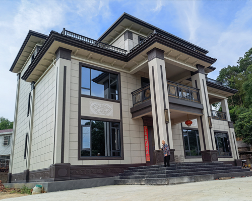 【淥口劉府】株洲淥口區(qū)南洲鎮(zhèn)帶附樓新中式三層別墅工程承建項(xiàng)目